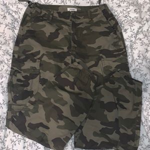 Garage green camo cargo pants